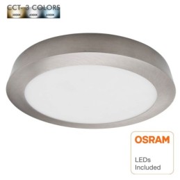 LED Deckenleuchte 20W Kreisförmig Edelstahl - CCT - OSRAM CHIP DURIS E 2835