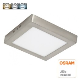LED Deckenleuchte 20W Quadratischer Edelstahl - CCT - OSRAM CHIP DURIS E 2835