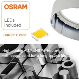 LED Deckenrunde Oberfläche 20W - OSRAM CHIP DURIS E 2835