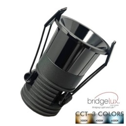 LED Strahler Downlight LED 6W Chrom schwarz Bridgelux Chip - 40° - UGR11- CCT