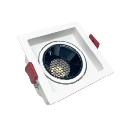 LED Strahler Downlight LED 5W - 8W -12W Quadrat Weiss - Bridgelux Chip - UGR11 - CCT- CRI+92