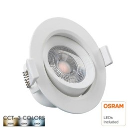 LED Strahler Downlight Schwenkbar Rund - Weiss 7W - OSRAM CHIP - CCT
