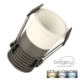 LED Strahler Downlight LED 5W Weiss Bridgelux Chip - 40° - UGR11 - CCT