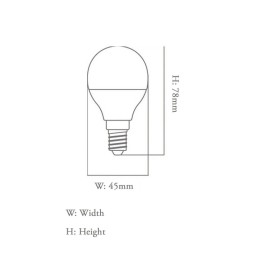 LED Lampe 6W E14 G45 220º - OSRAM CHIP DURIS E 2835