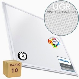 PACK 10 LED Panel 60x60 44W - Philips CertaDrive - UGR19- CRI+92