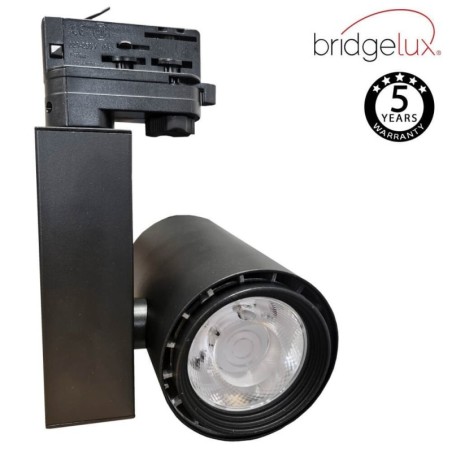 LED Strahler 40W BERLIN Schwarz 3-Phasen-Stromschienen CRI +90 UGR17