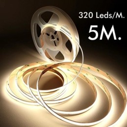 LED COB Streifen 24V | 320 LED/m | 5m | FLIP CHIP | 1200Lm |12W/M | CRI90 | IP20