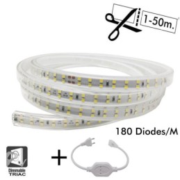 LED-Streifen 15W - CUSTOM CUT - Dimmbar 220V AC SMD 2835 180 LED/m IP65 - 15mm