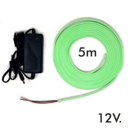 LED Stripe Neon Grün LED 6mm 12V + Stromversorgung