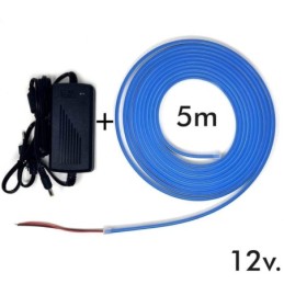 LED Stripe Neon Blau LED 6mm 12V + Stromversorgung