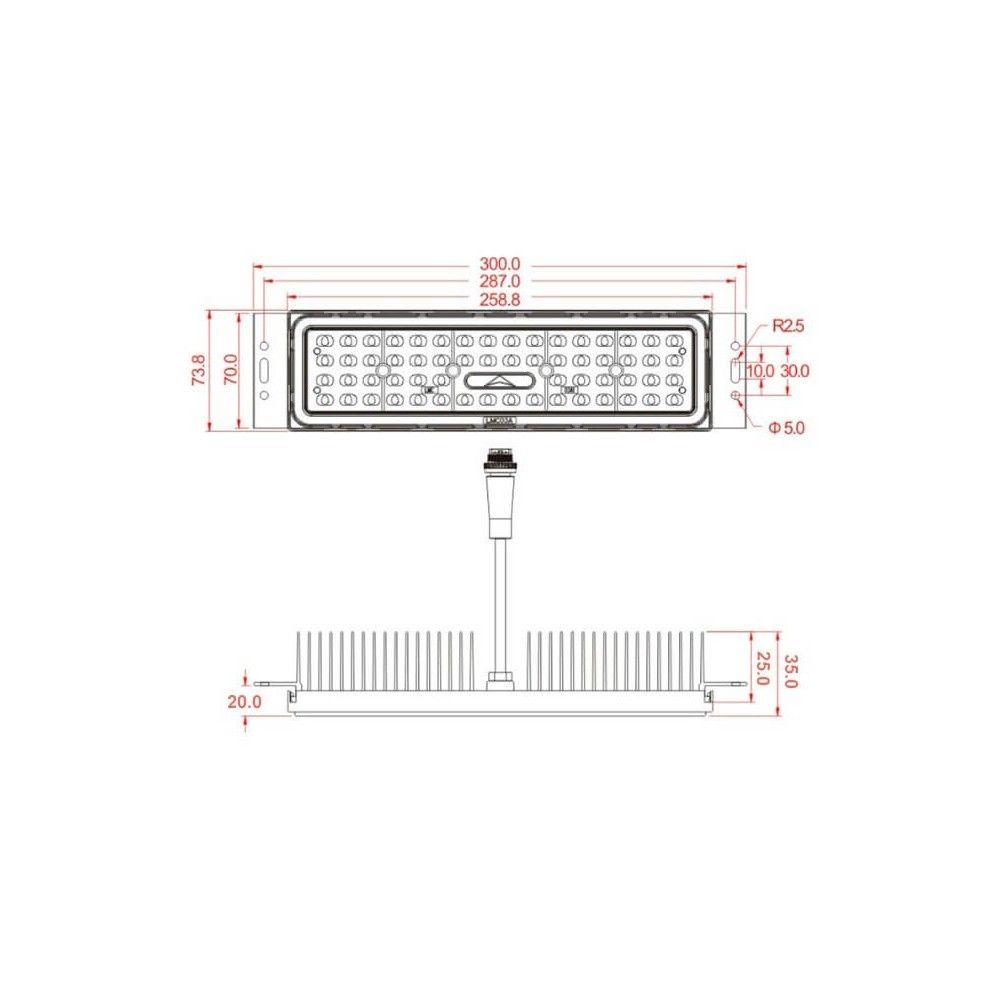 Proiettore LED 200W MAGNUM AIR 180Lm/W 25º MAGNUM Lichtfarbe 4000K