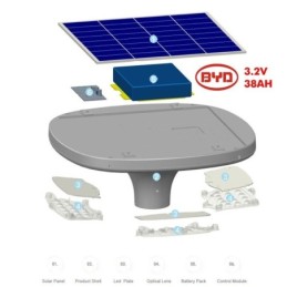 LED Strassenleuchte SOLAR 100W SUNWAY + Höhenverstellbarer tragbarer Ständer mit Rädern