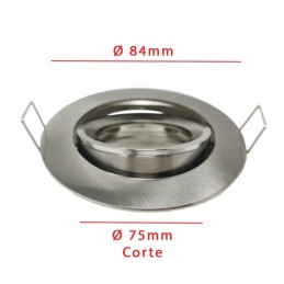 Einstellbarer Runde Kreisring für dichroitische LED GU10 MR16 Lampen - Ø84mm - Aluminium