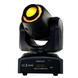 Moving Head Spot LED 30w BOSTON Weiss + 7 Farben - 7 feste Gobos - DMX