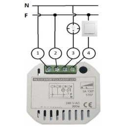 Dimmer für Drucktaste für LED - Tonabnehmer - TRIAC XXLED