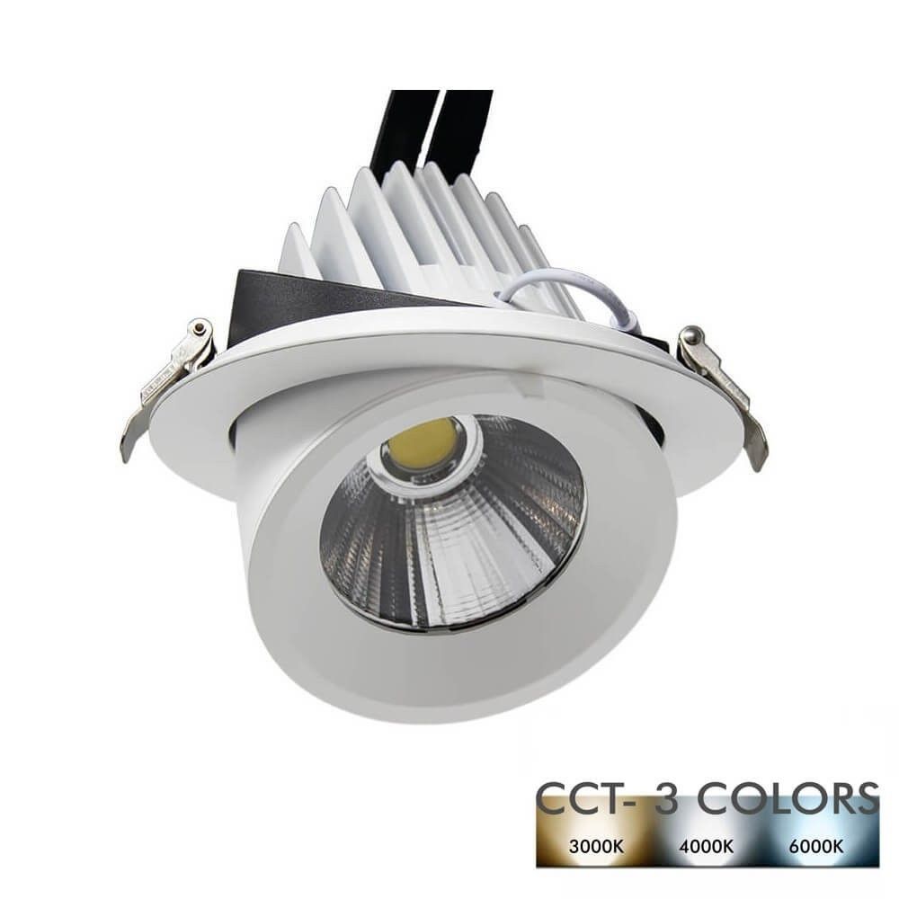 Downlight LED CIRCOLARE 15W - Orientabile - NERO - CRI+92 - UGR13