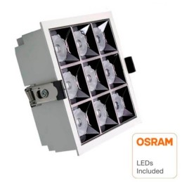 LED Einbaustrahler 40W mit OSRAM Chip PALACE 24º UGR17 140lm/W