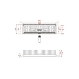 LED Modul 50w MAGNUM Bridgelux 136ºx78º + Stahlplatte