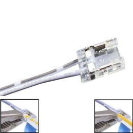 Transparenter Stecker für LED-Streifen - COB + SMD - 10 mm - IP20