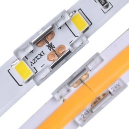 Transparenter Verbindungsstecker für LED-Streifen - COB + SMD - 10 mm - IP20