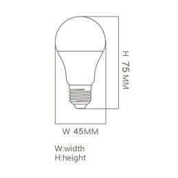 LED Lampe 6W E27 G45 220º - OSRAM CHIP DURIS E 2835