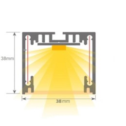 Lineare LED - Deckenaufbauleuchte - MÜNCHEN MINI SILBER - 0.44m - 0.94m - 1,44m - 1.94m - IP54