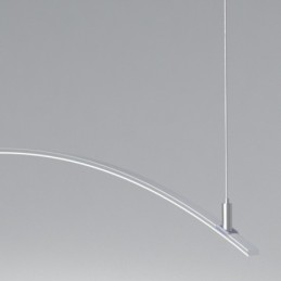 Linearlampe Pendelleuchte LED - MILANO SLIM SILBER CURVES - 0,5 m - 1 m - 1,5 m - 2 m - IP20
