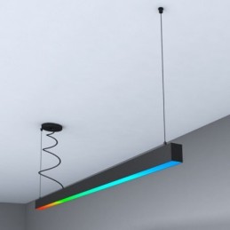 Linearlampe Pendelleuchte LED RGB - MÜNCHEN SCHWARZ - 0,5m - 1m - 1,5m - 2m - IP54
