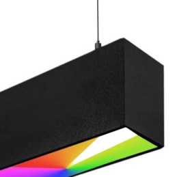 Linearlampe Pendelleuchte LED RGB+WHITE - MÜNCHEN SCHWARZ - 0,5m - 1m - 1,5m - 2m - IP54