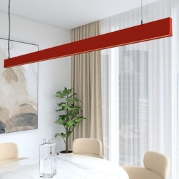 Plafoniera LED lineare - LOLA Rosso pomodoro- 0.5m - 1m - 1.5m - 2m