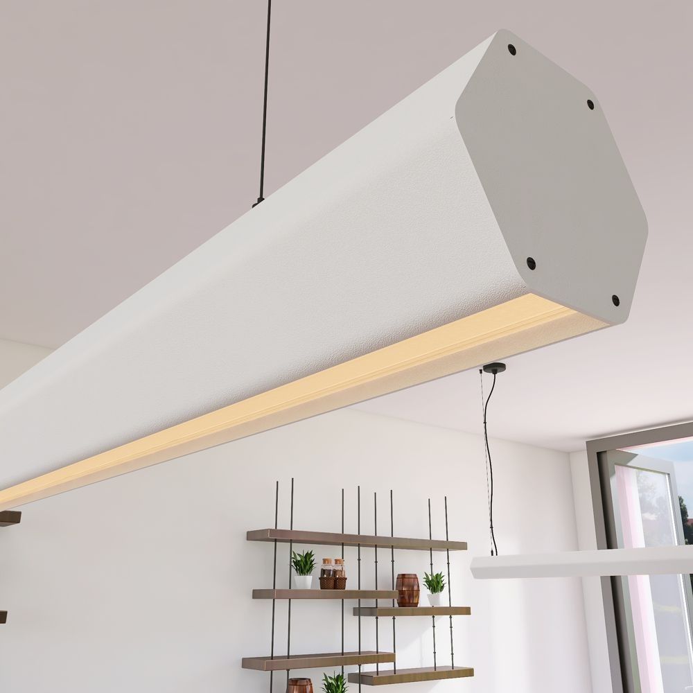 Plafoniera LED lineare - LOLA Avorio - 0.5m - 1m - 1.5m - 2m Misura 0.5m  Temperatura di Colore Bianco Caldo - 2700K