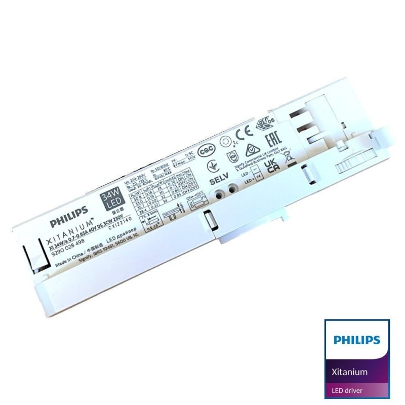 LED-Treiber - Philips XITANIUM - für dreiphasige Stromschiene XI 34W/a0,7-0,85A 40V DS 3CW 230V - 5 Jahre Garantie