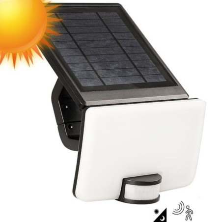 Solarstrahler LED - 1500lm - Schwarz - Mit PIR-Präsenzsensor - 4000K