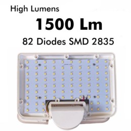 Solarstrahler LED - 1500lm - Schwarz - Mit PIR-Präsenzsensor - 4000K