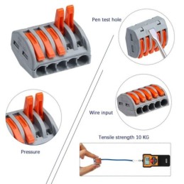 Schnellverbinder – 5 Eingänge – PCT-212 für Elektrokabel - 0.08-4mm²