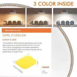 LED Einbauleuchte Rund 15W Silber Rahmen - CCT - OSRAM CHIP DURIS E 2835